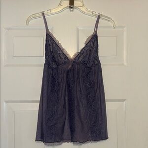 Simply Vera Vera Wang Lavender Lace Sheer Chemise sz L